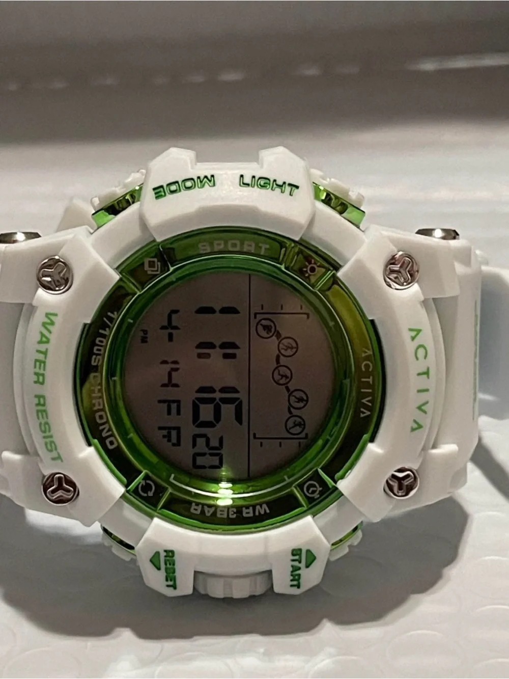 Activa Digital Essentials Unisex 50mm White and Green Tone Case